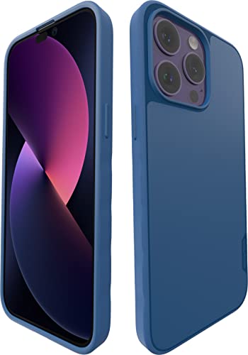 Smartish iPhone 14 Pro Max Slim Case – Gripmunk kompatibel mit MagSafe [Leicht + Schutz] Dünne Griffabdeckung mit Mikrofaserfutter – Blau auf dem Grün von smartish