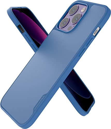 Smartish iPhone 14 Pro Max Slim Case – Gripmunk kompatibel mit MagSafe [Leicht + Schutz] Dünne Griffabdeckung mit Mikrofaserfutter – Blau auf dem Grün von smartish