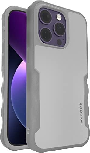 Smartish iPhone 14 Pro Schutzhülle – Gripzilla kompatibel mit MagSafe [Rugged + Tough] Gepanzertes Slim Cover mit Fallschutz – Grauer Bereich von smartish