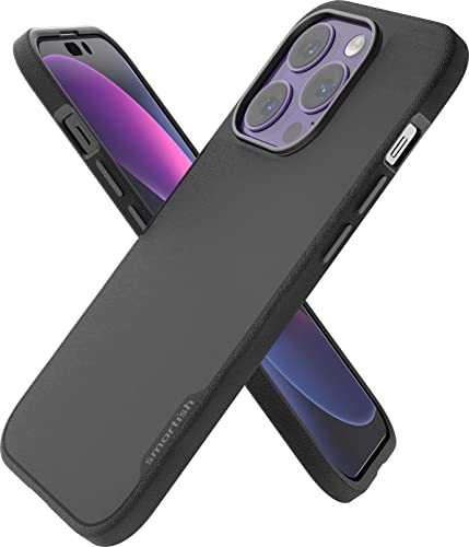 Smartish iPhone 14 Pro Slim Case – Gripmunk kompatibel mit MagSafe [leicht + schützend] Dünne Griffabdeckung mit Mikrofaser-Futter – Black Tie Affair, BG22MX-BLACK von smartish