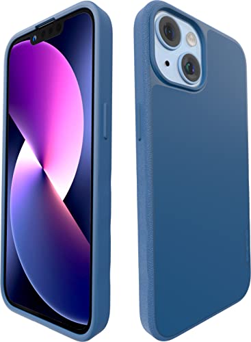Smartish iPhone 14 Slim Case - Gripmunk Kompatibel mit MagSafe [Leicht + Schutz] Dünne Griffhülle mit Mikrofaserfutter - Blau auf dem Grün, BG22M-TEAL von smartish