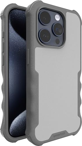 Smartish iPhone 15 Pro Schutzhülle – Gripzilla kompatibel mit MagSafe [Rugged + Tough] Strapazierfähige, gepanzerte schlanke Abdeckung mit Fallschutz – Grauer Bereich von smartish