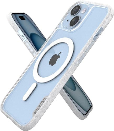 smartish Magnetische Schutzhülle für iPhone 15, Gripmunk, kompatibel mit MagSafe [leicht und schützend], schlanke, dünne Griffhülle mit Mikrofaser-Futter für Apple iPhone 15 – transparent von smartish