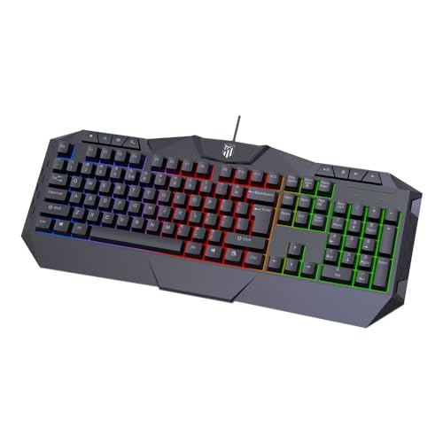 smartketing Offizielle Gaming-Tastatur von Atlético de Madrid, QWERTY-Tastatur, mit Hintergrundbeleuchtung, Schwarz von smartketing