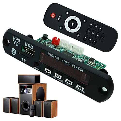 smashing MP3-Decoder-Board - 1080P MP3 MP4 MP5 Wireless Wireless Lautsprecher Lossless Audio Decoder Board Modul,Unterstützt USB und FM, LED-Anzeige, Remote-Decodierungs-Board-Modul von smashing