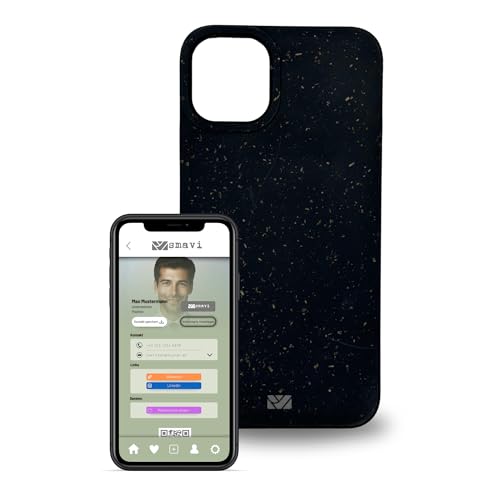 smaviCase - Handyhülle mit NFC-Visitenkarte für Dein iPhone 11 in Schwarz - Nachhaltiges Case, Digitale Visitenkarte, NFC-Karte smaviCase - Handyhülle mit NFC-Visitenkarte für Dein iPhone 11 in Schwarz - Nachhaltiges Case, Digitale Visitenkarte, NFC-Karte von smavi