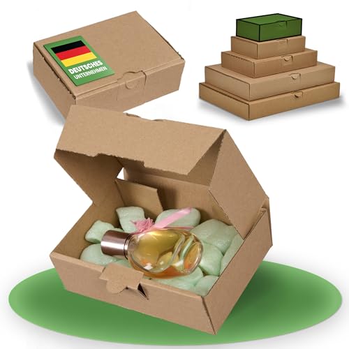 smiley pack 25x Maxibriefkartons 160x110x50mm Braun Größe und Menge wählbar Versandkarton Warenpost Warensendung Büchersendung Postkarton DHL Hermes DPD GLS UPS Deutsche Post (25 Stück Braun) von smiley pack