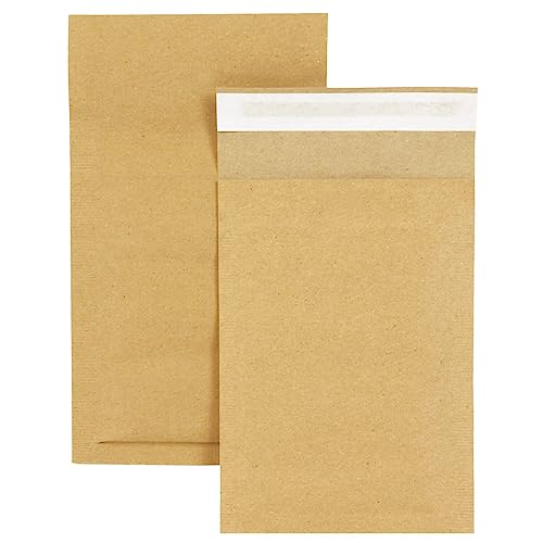 smiley pack 50 Luftpolstertaschen Luftpolsterumschläge Gr. A/1 Braun (120x175 mm) DIN A6 gepolsterte Briefumschläge Polsterversandtaschen Versandtaschen Luftpolsterversandtaschen gepolstert von smiley pack