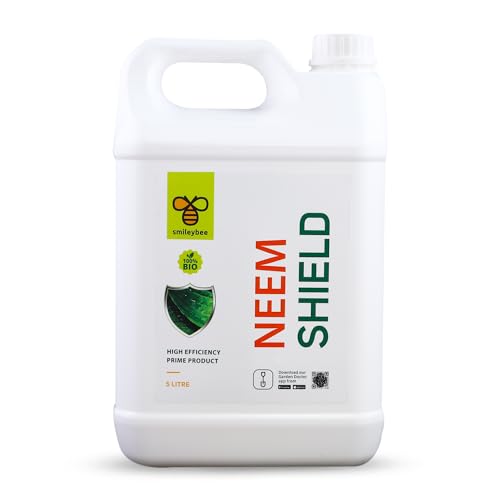 smileybee Neemöl für Pflanzen - 5L zum Verdünnen in Wasser - Natürliches Insektenschutzmittel gegen Insekten (Buchsbaumzünsler, Pilzmücken, Wanzen, Thripse, Mücken) - 100% Bio, Verstärkte Formel von smileybee