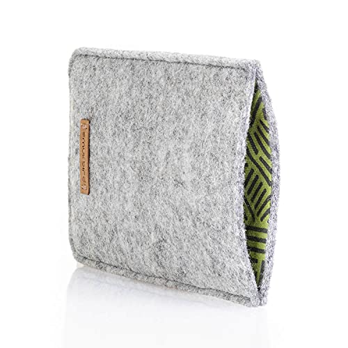 smukbird - Handytasche für iPhone XR mit Case | aus echtem Filz + Baumwolle | hellgrau | Design: Stripes smukbird - Handytasche für iPhone XR mit Case | aus echtem Filz + Baumwolle | hellgrau | Design: Stripes von smukbird