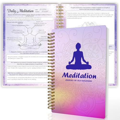 A5 Meditationstagebuch – Tägliches Reflexions-Notizbuch für spirituelle Gelassenheit & Selbstfindung – Ideales Geschenk für Anfänger, 100 g/m² dickes Papier, Doppeldrahtbindung A5 Meditationstagebuch – Tägliches Reflexions-Notizbuch für spirituelle Gelassenheit & Selbstfindung – Ideales Geschenk für Anfänger, 100 g/m² dickes Papier, Doppeldrahtbindung von snootion