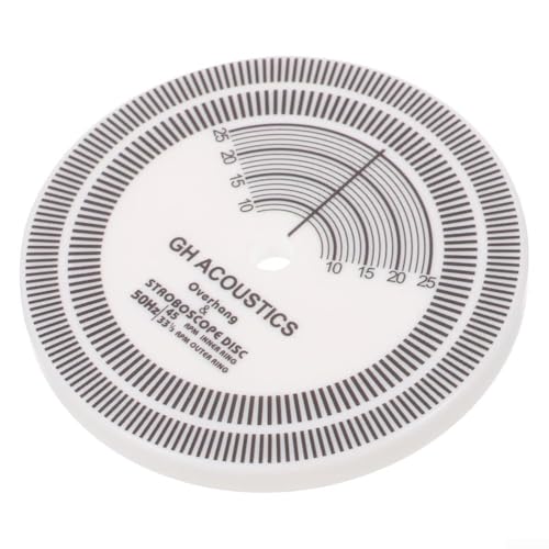 Kalibrieren Sie Ihren Plattenspieler mit dieser Acryl-Geschwindigkeitstestscheibe, ideal für Vinyl-Schallplatten-Enthusiasten von snowchecking