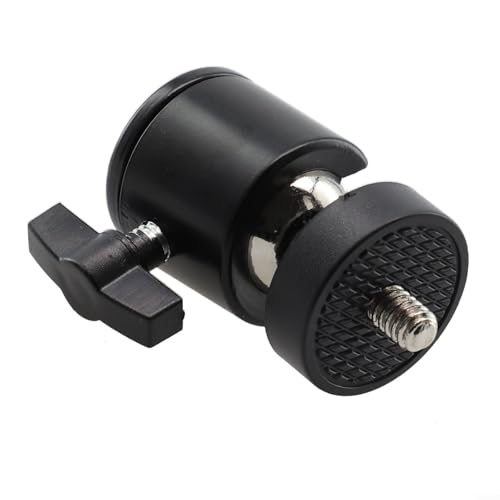 Leicht verstellbarer Kugelkopf-Adapter für DSLRs, kompatibel mit Mikrofonständern mit einer soliden Schraube (1/4) von snowchecking