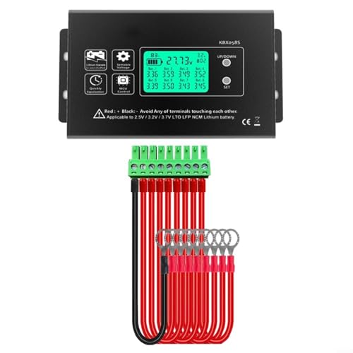 Snowchecking Batterie-Equalizer, KBX058S Batterie-Balancer, 3,2 V, 6,4 V, 9,6 V, 12,8 V, Anschlussspannung, aktiver Balancer mit LCD-Display, 100 cm langes Kabel Snowchecking Batterie-Equalizer, KBX058S Batterie-Balancer, 3,2 V, 6,4 V, 9,6 V, 12,8 V, Anschlussspannung, aktiver Balancer mit LCD-Display, 100 cm langes Kabel von snowchecking