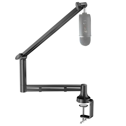 Socodox Low Profile Mikrofonarm, Verbesserter Mikrofonständer mit 7 cm Tischklemme, 3/8"- & 5/8"-Adapter, Mikrofon Halterung für Blue Yeti, Podcasting, Gaming, Tragkraft bis 2 kg, Schwarz Socodox Low Profile Mikrofonarm, Verbesserter Mikrofonständer mit 7 cm Tischklemme, 3/8"- & 5/8"-Adapter, Mikrofon Halterung für Blue Yeti, Podcasting, Gaming, Tragkraft bis 2 kg, Schwarz von socodox