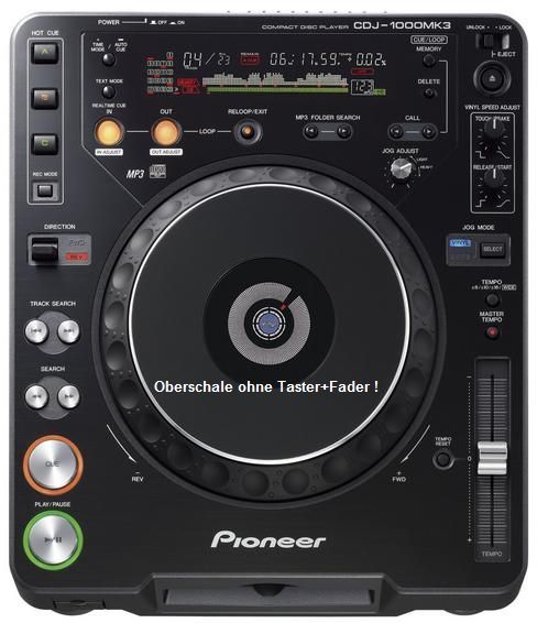 Frontplatte für Pioneer CDJ-1000 MK3 (DNK4568) B-Ware von sofort lieferbar, Lieferzeit 1-2 Werktage