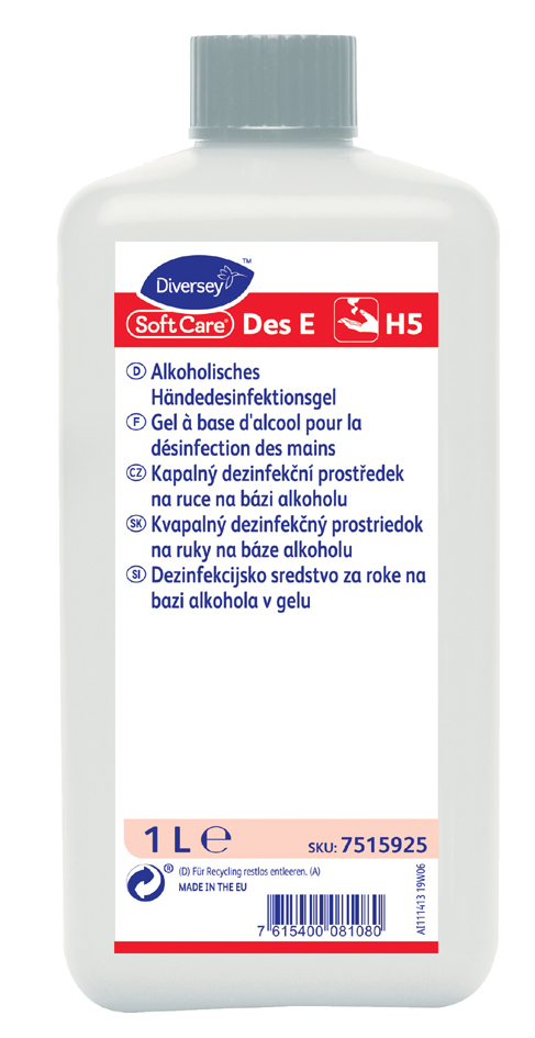 Soft Care Händedesinfektion Des E H5, Flasche, 1 Liter von soft care