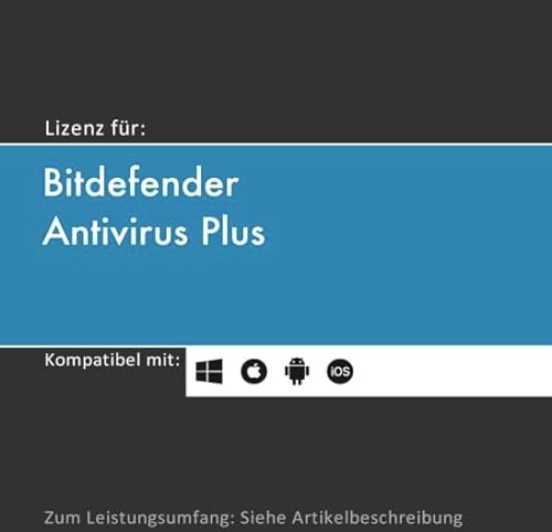 Lizenz für Bitdefender Antivirus Plus inkl. VPN | 2024 | originale Vollversion | 1-10 Gerät(e) | 1-3 Jahr(e) | WinPC | Lizenzcode per Post (FFP) von softwareGO (2 Jahre, 3) von softwareGO