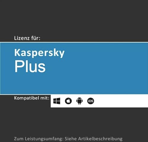Lizenz für Kaspersky Plus inkl. unbegr. VPN | 2024 | 1-10 Gerät(e) | 1-2 Jahr(e) | Vollversion | Windows/MacOS/iOS/Android | Lizenzcode per Post (FFP) von softwareGO (1 Jahr, 3) von softwareGO