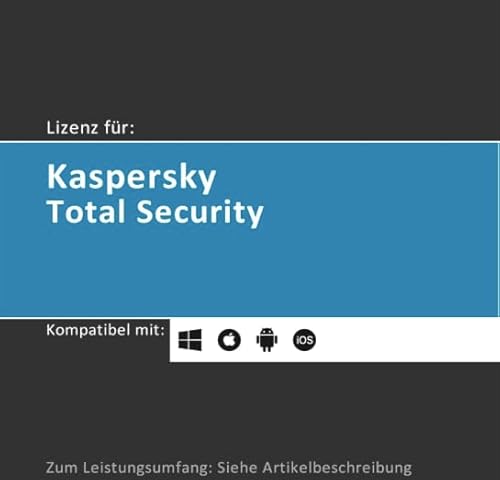 Lizenz für Kaspersky Total Security | 2024 | 1 Gerät | 1 Jahr | Vollversion | PC/Mac/Android | Lizenzcode per Post in einer frustfreien Verpackung (FFP) von softwareGO (1 Jahr, 1) von softwareGO