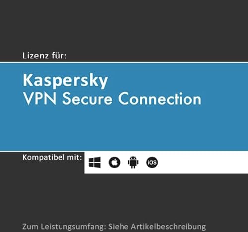 Lizenz für Kaspersky VPN Secure Connection | 2024 | Vollversion | 5 Geräte | 1 Jahr | PC/Mac/iOS/Android | Lizenzcode per Post (FFP) von softwareGO von softwareGO