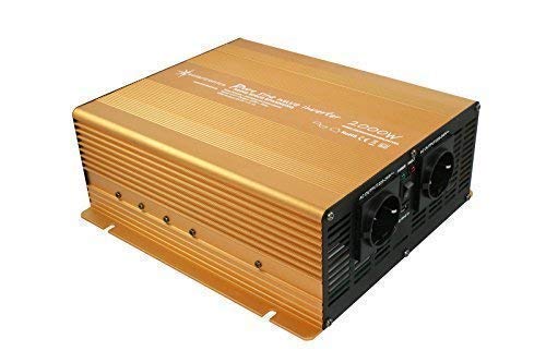SOLARTRONICS Spannungswandler 12V auf 230V - Wechselrichter NP2000-2000/4000 Watt Reiner Sinus Inverter - Umrichter 12V 220V - Inverter Wohnwagen Gold - mit Schuko-& USB Anschluss (2000-4000 Watt) von solartronics