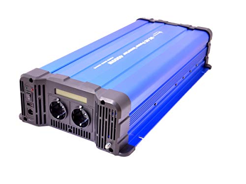 SOLARTRONICS Spannungswandler FS4000 D12V 4000 Watt mit Display - Wechselrichter 12v auf 230v - Reiner Sinus - LiFePO4/Lithium, Blei-, Gel oder AGM-Batterie kompatibel - USB - Fernbedienung optional von solartronics