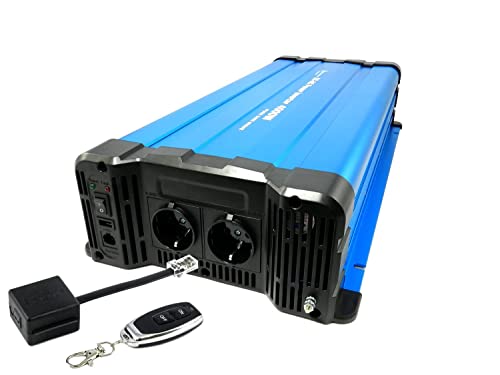 SOLARTRONICS FS4000DR Spannungswandler 12V 230V 4000 Watt - Reiner Sinus Wechselrichter 12V auf 230V für Wohnwagen & Wohnmobil - 8000W Spitzenleistung - mit Schuko, USB Anschluss & Fernbedienung von solartronics