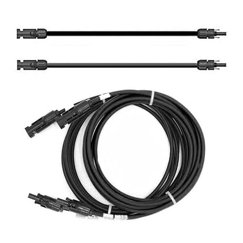 SOLARTRONICS Verlängerungskabel 4mm² H1Z2Z2-K Solarkabel Balkonkraftwerk Anschlusskabel schwarz mit Stecker beidseitig für Solarmodule PV GAK. Made in Germany (2 x 9m) von solartronics