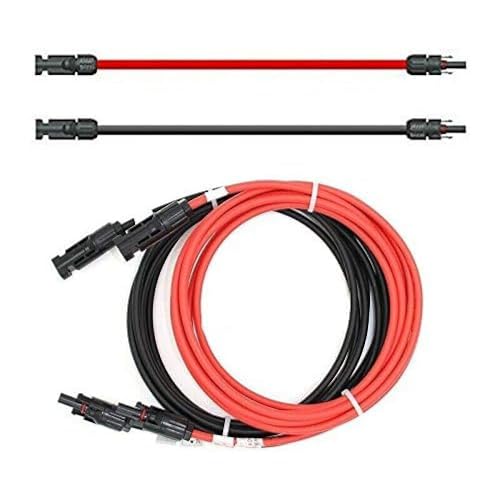 SOLARTRONICS Verlängerungskabel 4mm² inkl. Solarstecker 2x6m TÜV-Zertifiziert - Solar Kabel Verlängerung beidseitig rot/schwarz - Photovoltaik Kabel mit Stecker - Solarkabel - Made in Germany von solartronics