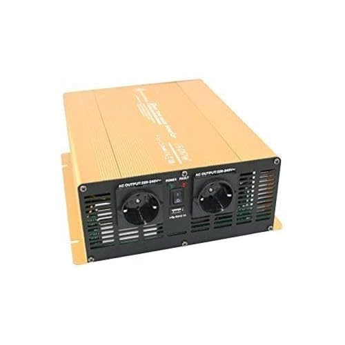 SOLARTRONICS Spannungswandler 12V auf 230V - Wechselrichter NP1500-1500/3000 Watt Reiner Sinus Inverter - Umrichter 12V 220V - Inverter Wohnwagen Gold - mit Schuko-& USB Anschluss (1500-3000 Watt) von solartronics