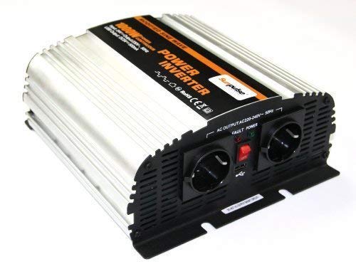 SOLARTRONICS NS1000 Spannungswandler 24V 230V modifizierter Sinus 1000W/2000W Wechselrichter 24V auf 230V Stromwandler mit USB-A Anschluss und AC Steckdose Solar Inverter Umwandler von solartronics
