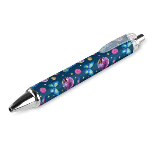soldwellsd Schwarze Kugelschreiber, Kugelschreiber, glattes Schreiben, Gelschreiber, einziehbar, 0,5 feine Spitze, für Schule, Büro, Raum, Planeten, Schmetterlingsmuster, 1 Stück soldwellsd Schwarze Kugelschreiber, Kugelschreiber, glattes Schreiben, Gelschreiber, einziehbar, 0,5 feine Spitze, für Schule, Büro, Raum, Planeten, Schmetterlingsmuster, 1 Stück von soldwellsd
