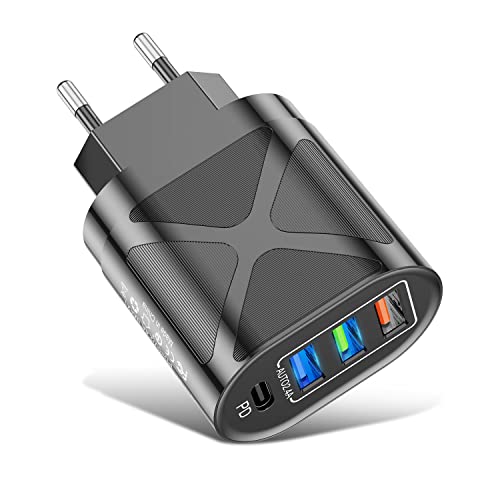 USB C Wandladegerät (3 Anschlüsse 2.4 + 1 PD 2.4 Port Ladegerät USB C Multiple für iPhone 12 XR XS Max XR 8, iPad, Samsung Galaxy S8 S9 Huawei P30 P20 HTC LG Motorola ia USB C Wandladegerät (3 Anschlüsse 2.4 + 1 PD 2.4 Port Ladegerät USB C Multiple für iPhone 12 XR XS Max XR 8, iPad, Samsung Galaxy S8 S9 Huawei P30 P20 HTC LG Motorola ia von soleilx