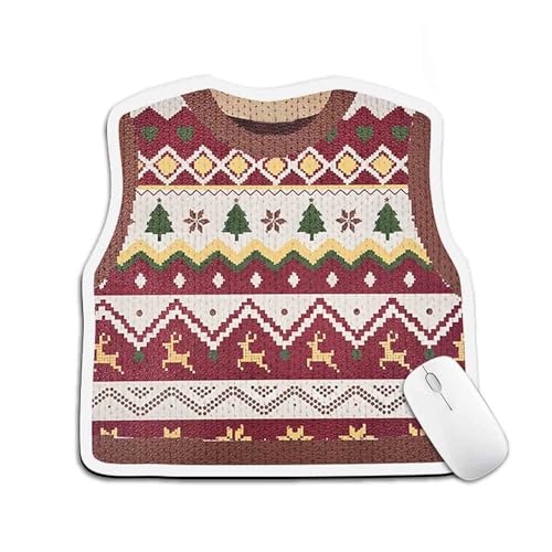 New Knitted Sweater Pattern Mouse Pad,Cute Sweater Vest Print Mouse Pad,Non-Slip Knitted Style Rubber Base,Unique Novel Clothes Shape New Knitted Sweater Pattern Mouse Pad,Cute Sweater Vest Print Mouse Pad,Non-Slip Knitted Style Rubber Base,Unique Novel Clothes Shape von soluk