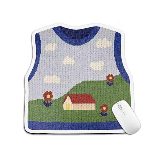 New Knitted Sweater Pattern Mouse Pad,Cute Sweater Vest Print Mouse Pad,Non-Slip Knitted Style Rubber Base,Unique Novel Clothes Shape New Knitted Sweater Pattern Mouse Pad,Cute Sweater Vest Print Mouse Pad,Non-Slip Knitted Style Rubber Base,Unique Novel Clothes Shape von soluk