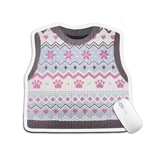 New Knitted Sweater Pattern Mouse Pad,Cute Sweater Vest Print Mouse Pad,Non-Slip Knitted Style Rubber Base,Unique Novel Clothes Shape New Knitted Sweater Pattern Mouse Pad,Cute Sweater Vest Print Mouse Pad,Non-Slip Knitted Style Rubber Base,Unique Novel Clothes Shape von soluk