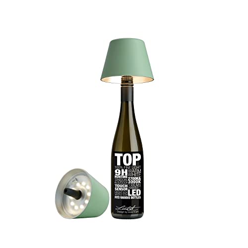 sompex - Wiederaufladbare RGBW Flaschenlampe, olivgrün, TOP 2.0 von sompex