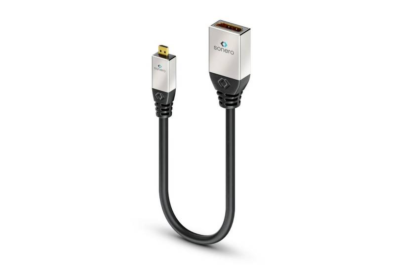 sonero sonero® Premium 4K High Speed Micro HDMI Adapter mit Ethernet, 0,25m, HDMI-Kabel von sonero