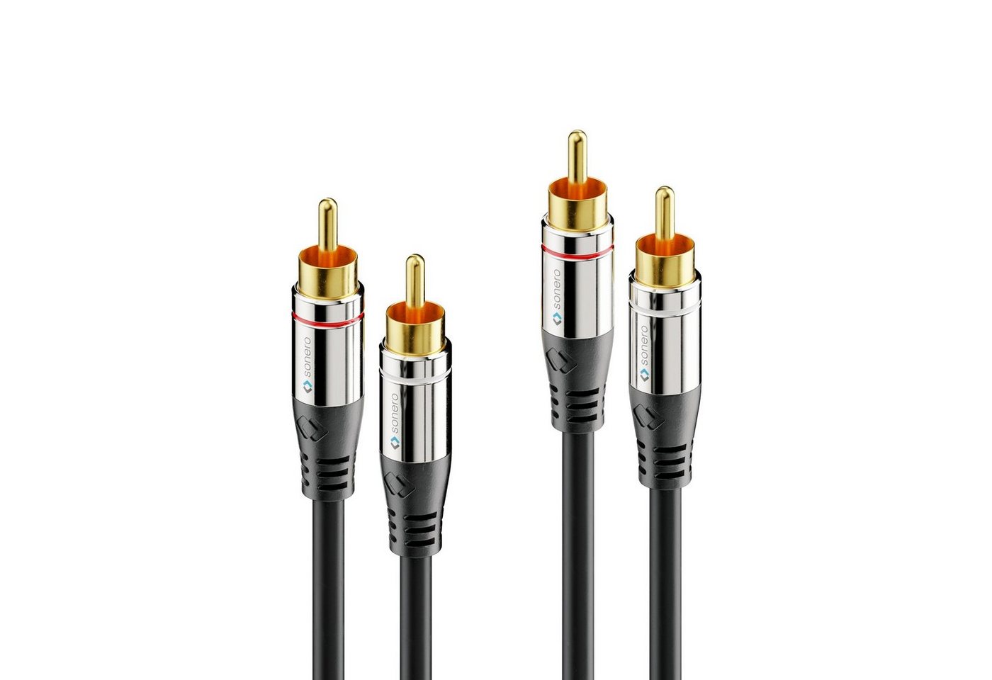 sonero sonero® Premium Cinch Audiokabel, 2x Cinch Stecker auf 2x Cinch Stecke Audio-Kabel von sonero