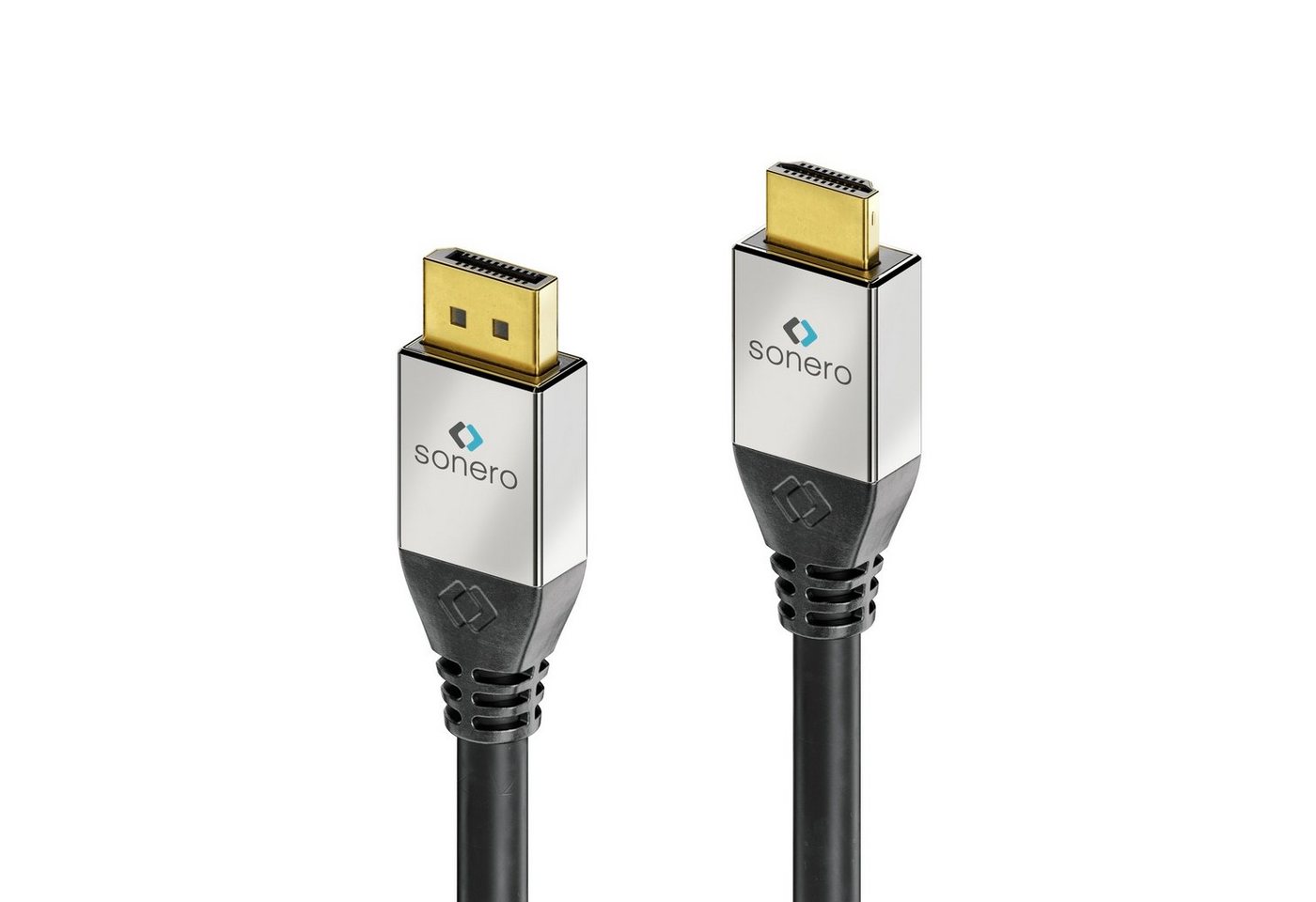 sonero sonero® Premium DisplayPort auf HDMI Kabel, 1,50m, UltraHD / 4K / Video-Kabel von sonero