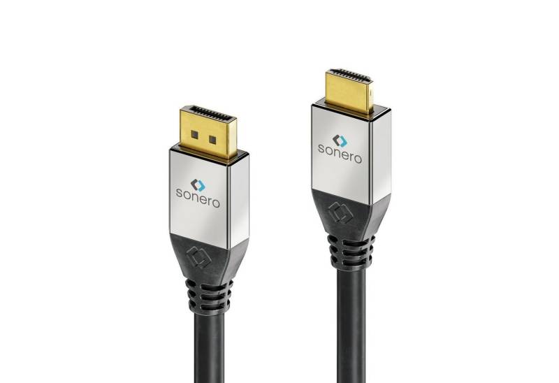 sonero sonero® Premium DisplayPort auf HDMI Kabel, 3,00m, UltraHD / 4K / Video-Kabel von sonero