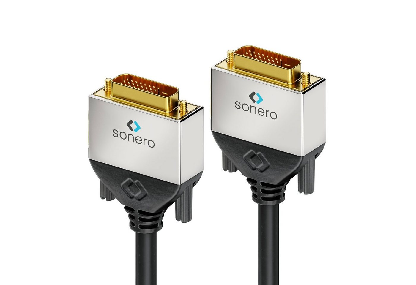sonero sonero® Premium Dual Link DVI Kabel, 1,00m, WQXGA (2560x1600), schwarz Video-Kabel von sonero
