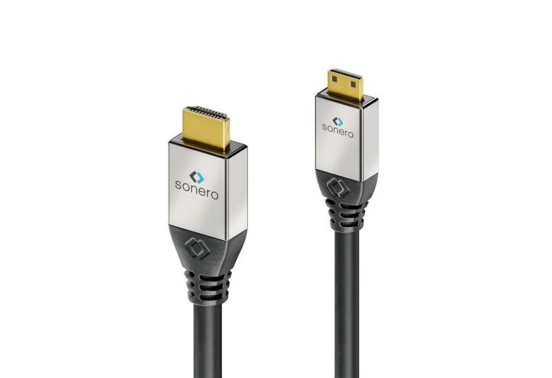 sonero sonero® Premium High Speed Mini HDMI Kabel mit Ethernet, 3,00m, UltraH HDMI-Kabel von sonero