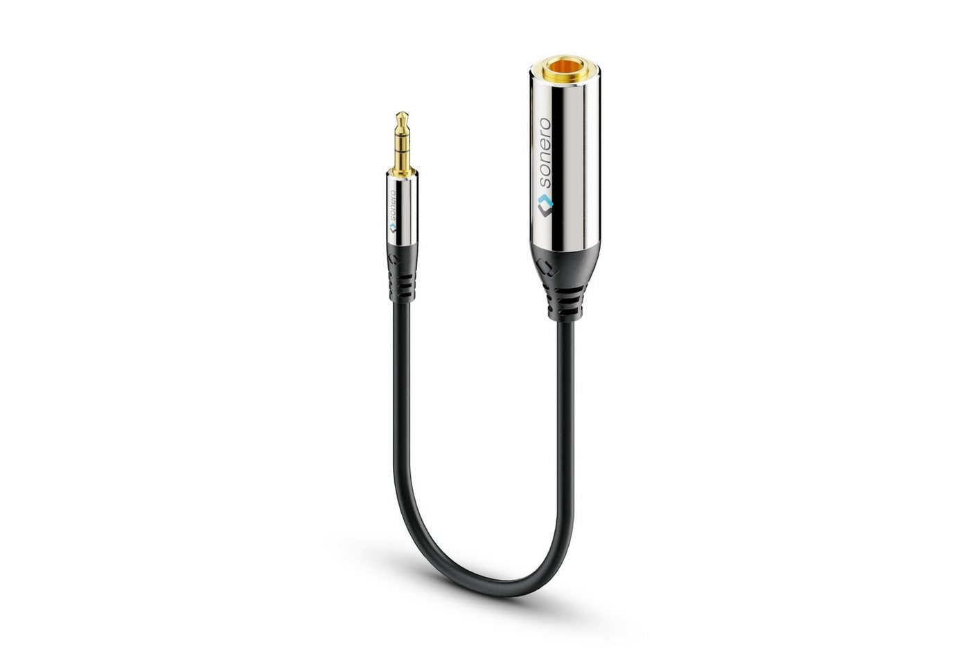 sonero sonero® Premium Kopfhörer Adapter, 0,20m, 3,5mm Klinke Stecker auf Audio-Kabel von sonero