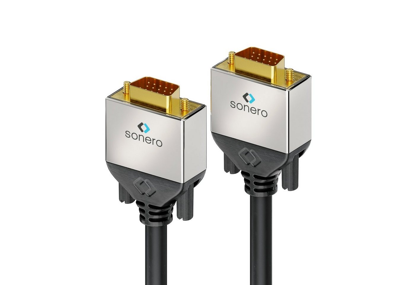 sonero sonero® Premium VGA Kabel, 1,00m, FullHD (1920x1080), schwarz Video-Kabel von sonero