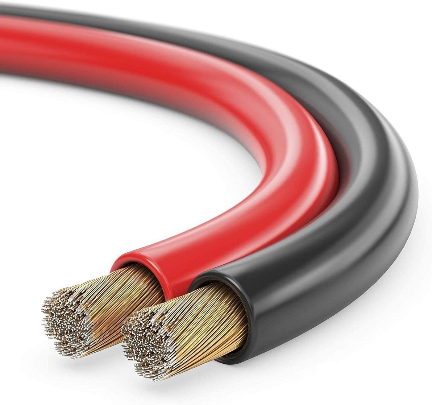 sonero sonero Lautsprecherkabel 2x1,5mm², CCA 50,0m, rot/schwarz Audio-Kabel von sonero