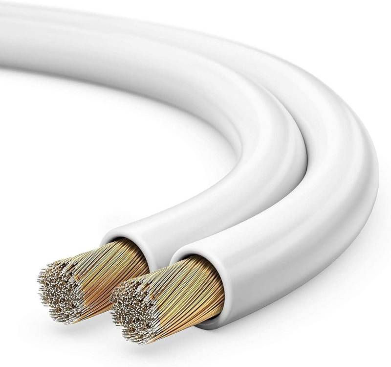 sonero sonero Lautsprecherkabel 2x4,0mm², CCA 30,0m, weiß Audio-Kabel von sonero