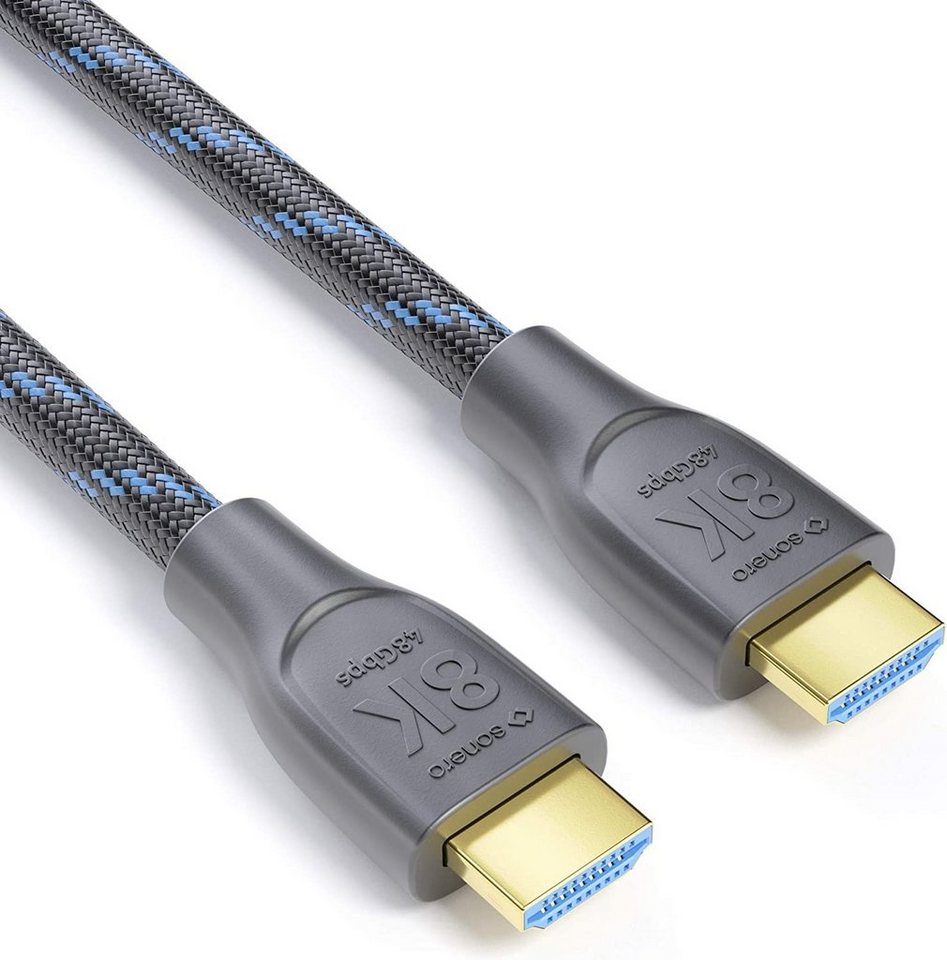 sonero sonero Premium Zertifiziertes 8K Ultra High Speed HDMI Kabel mit Ether HDMI-Kabel, (150 cm) von sonero