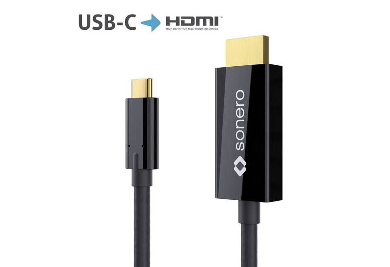 sonero sonero UCC010-020 USB-C auf HDMI 2.0 Kabel, 4K@60Hz mit 18Gbps, USB USB-Kabel von sonero